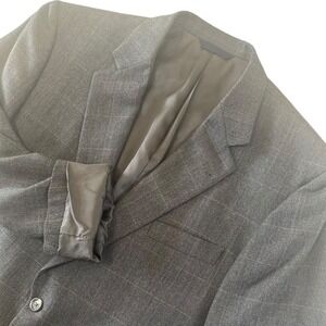 Burberry London Men's 100% Wool Sport Coat Blazer Jacket Gingham 2-Button‎ 44L